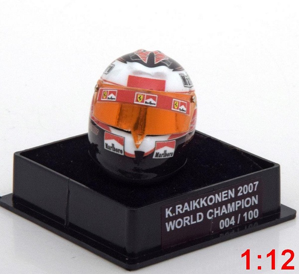 Модель 1:12 Ferrari Helm Weltmeister K.Räikkönen World Champions Collection (L.E.100pcs)